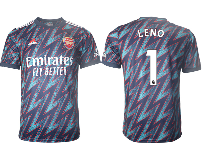 Men 2021-2022 Club Arsenal Second away aaa version blue #1 Soccer Jersey